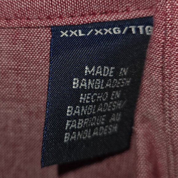 Wrangler Cowboy Cut Men's L/S Wine Chambray Snap Work Shirt - Picture 4 of 4